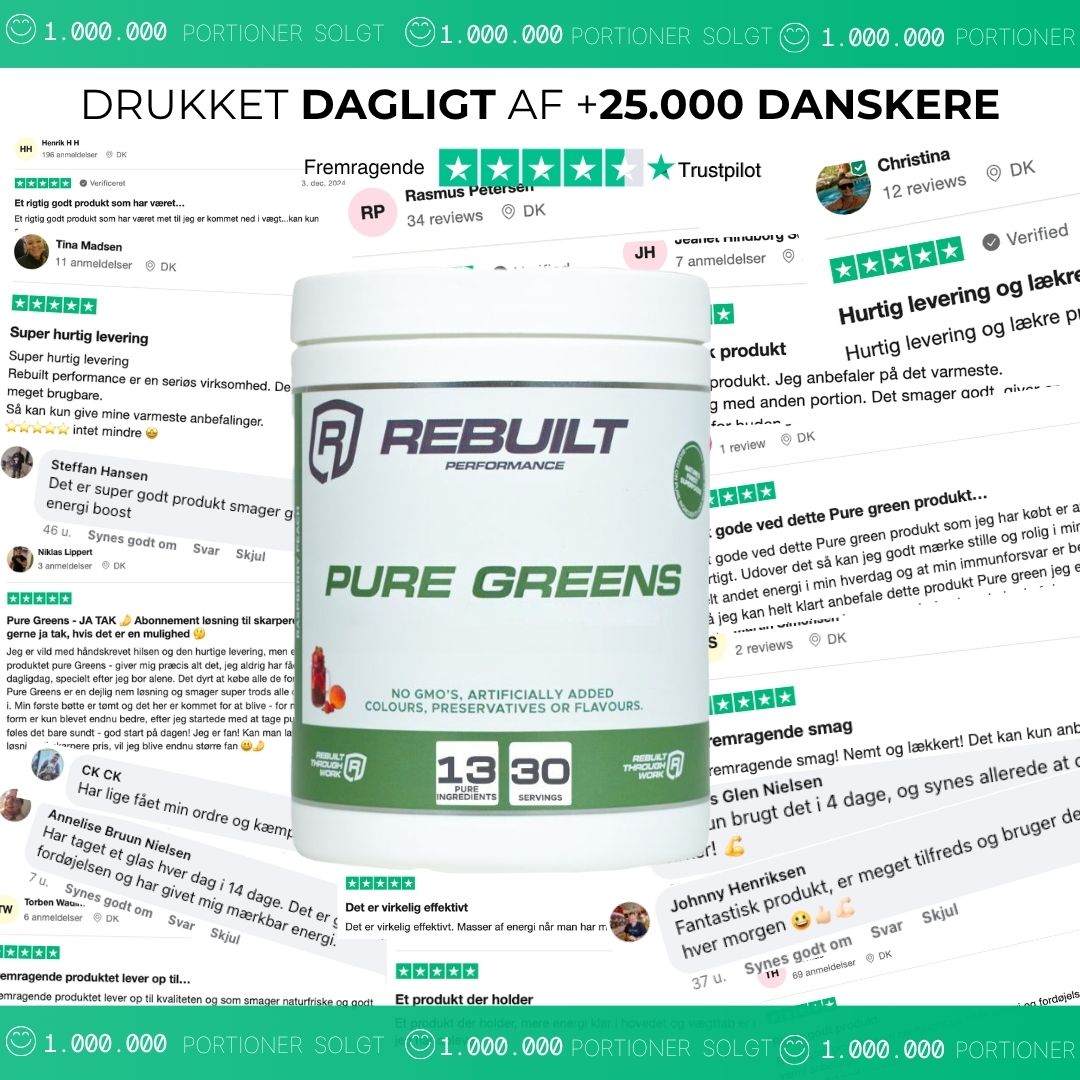 Køb 3 få 4 greens + gratis shaker
