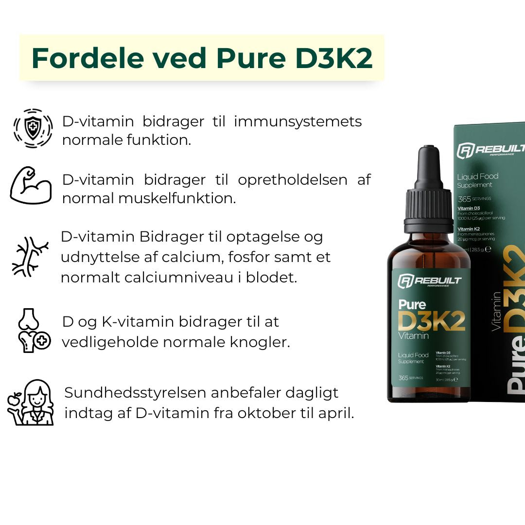 Pure D3K2 - 365 Portioner