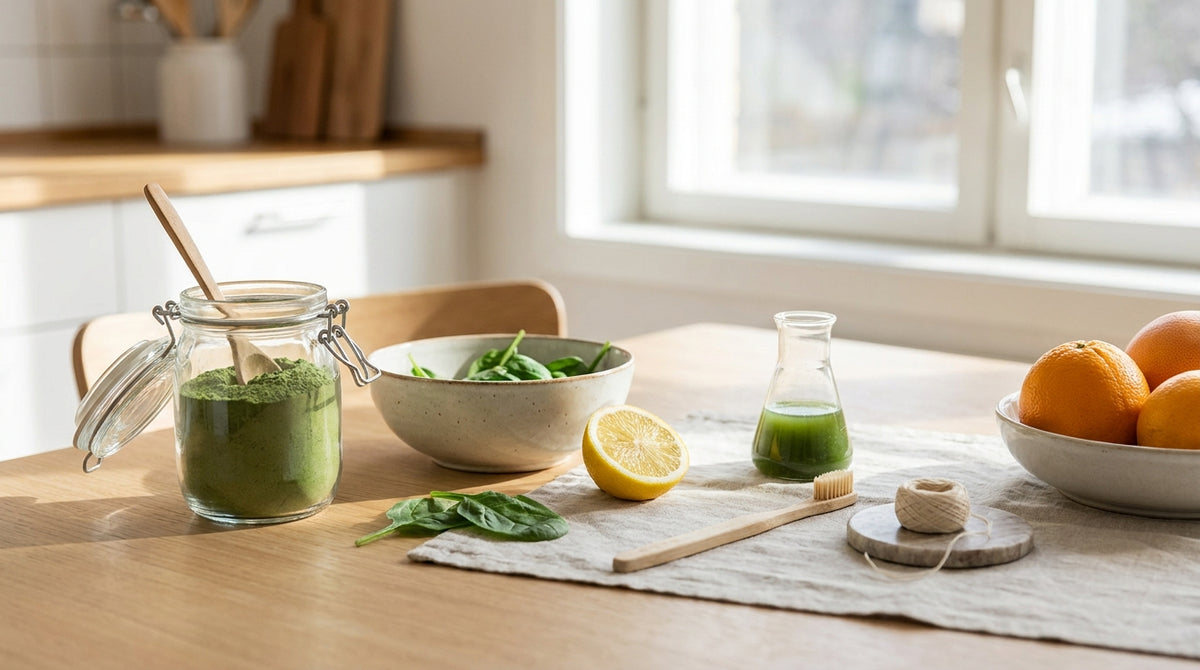 Kan greens pulver hjälpa mot återkommande ömma tandkött och tandköttsblödning vid tandborstning – eller är det C-vitaminet och tandtråden som avgör?